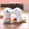 Cute Seal Plush Keychain Fluffy Toy Ultra-soft Stuffed Animal Bag Accessory