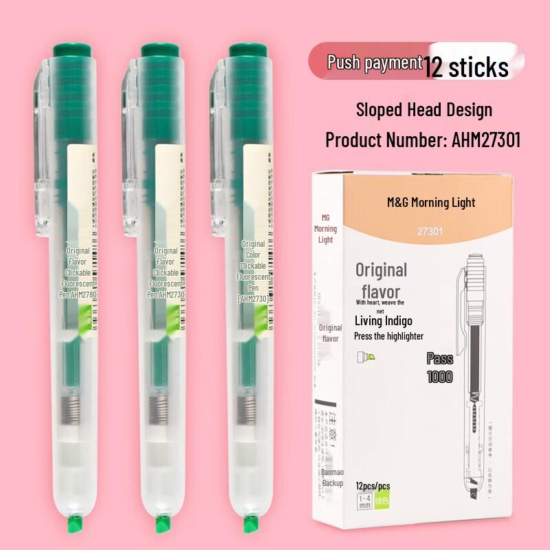 M&G Single-Head Retractable Highlighter Pen