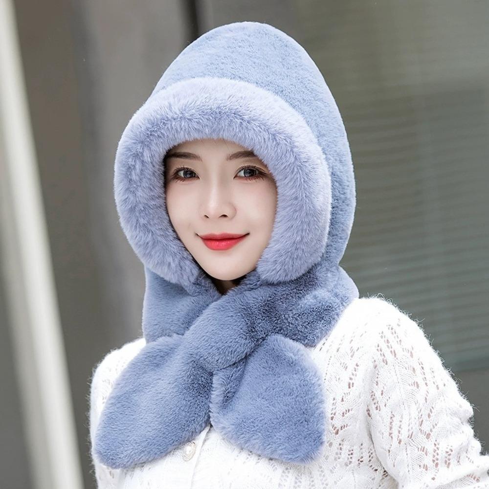 Windproof Toe Caps Plush Scarves Leisure Fisherman Hat  Women's