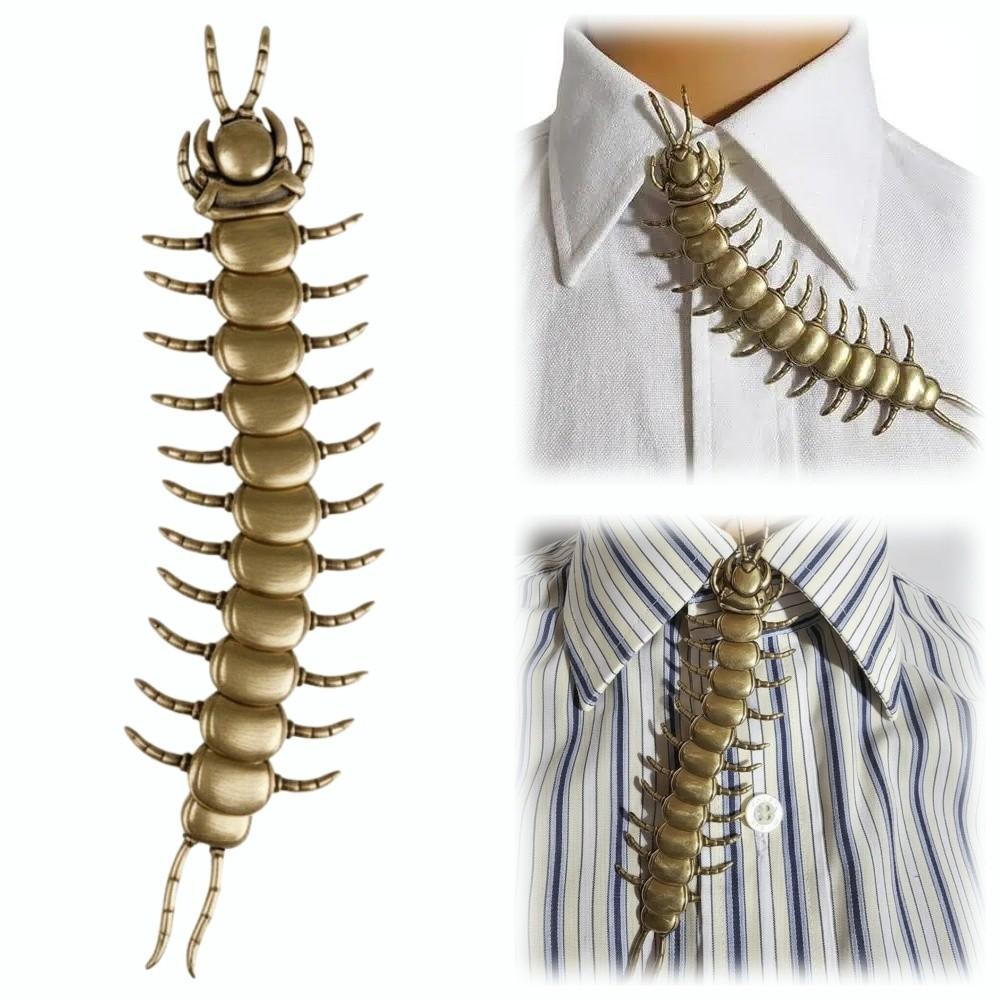 1/2pcs Punk Style Centipede Button Cover Metal Button Clip-On Centipede Button Clip for Shirt Decor