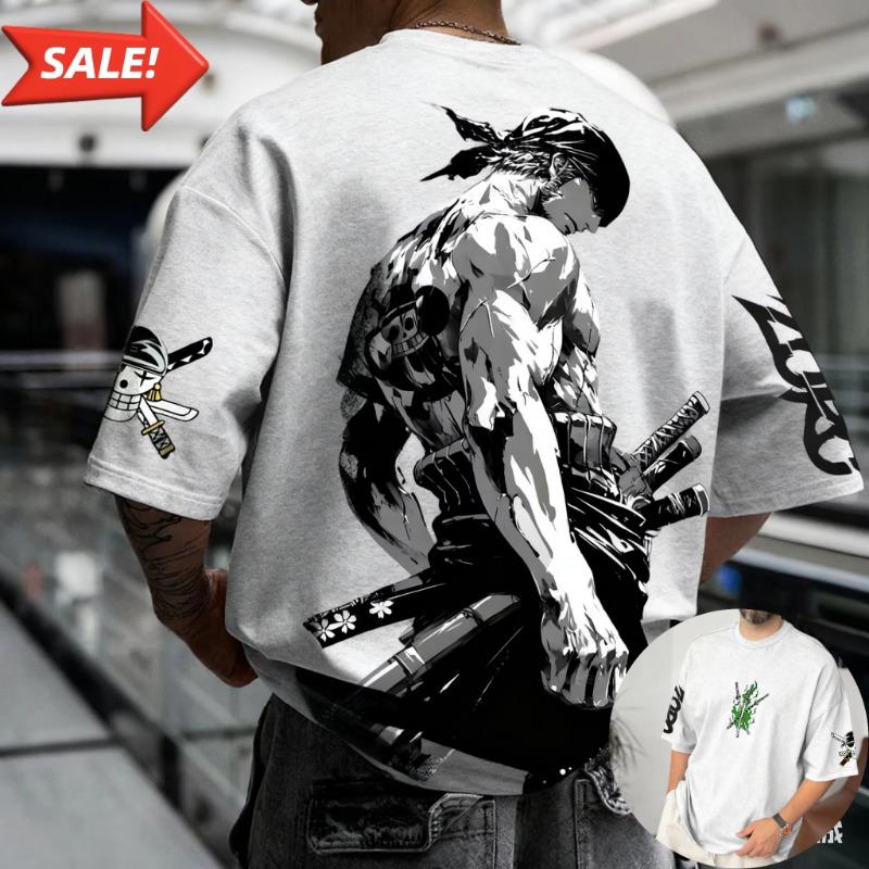 Anime ONE PIECE Men Super Vintage Summer T-shirt Loose Women Casual Short-sleeved T Shirt Top