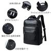 Ariga Men's Genuine Leather Backpack, Fits 15.6-inch Laptop, A4 Size, Large Capacity, Multifunctional, Popular Business Backpack for Commuting,