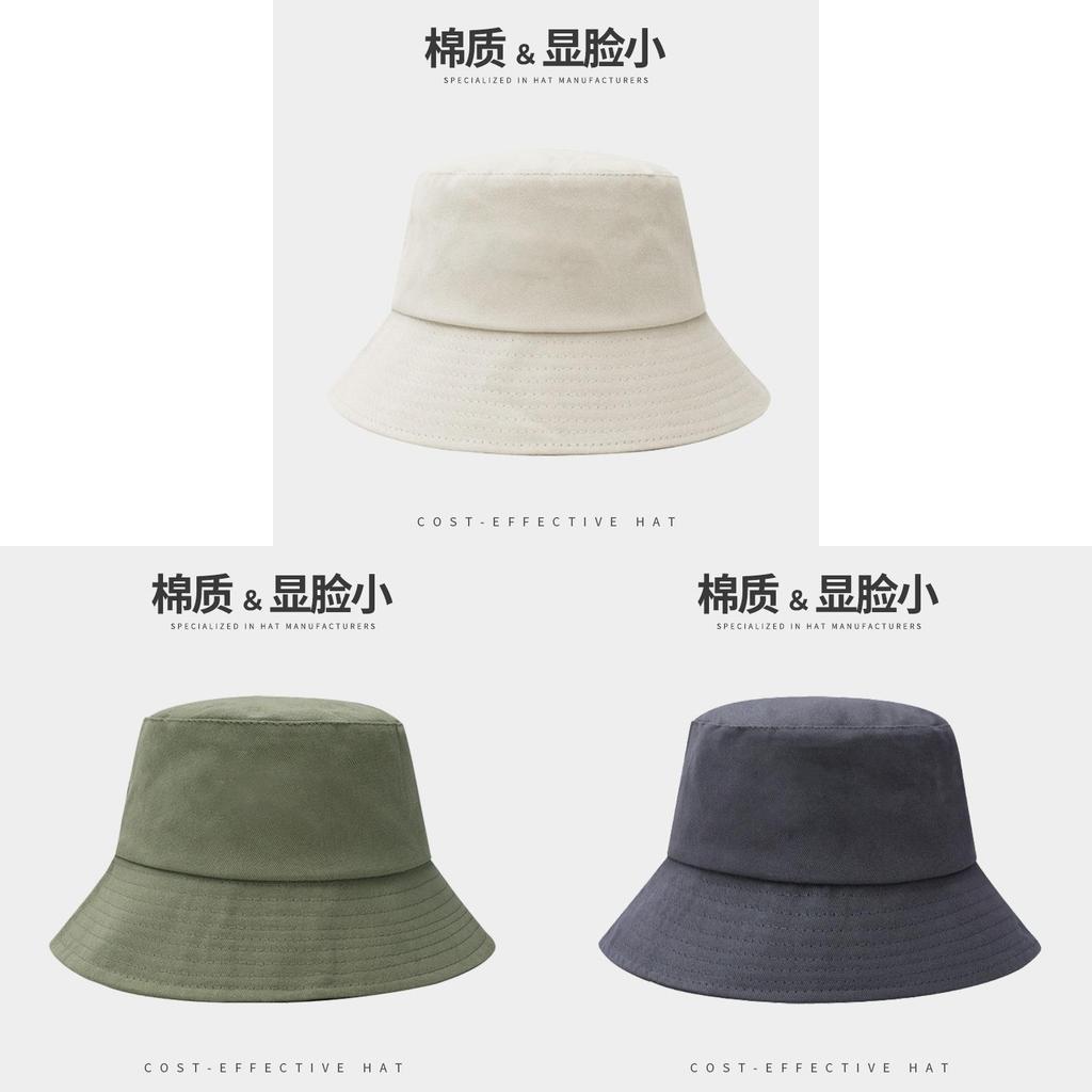 Cotton Bucket Hat Women Men Summer Sun Protection Sunshade Casual For Outdoors