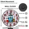 Design Starting Point 25x25cm Wood Wall Clock Inspires Room Theme