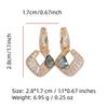 1 Pair Fashion Square Zirconia Dangle Earrings for Women Jewelry Wedding Party Accessories