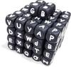 BetterJonny 105-Piece Silicone Alphabet A-Z Letter Beads, 12mm Square, Black, for Necklaces, DIY Bracelets, Crafts, and Jewelry Making, with String