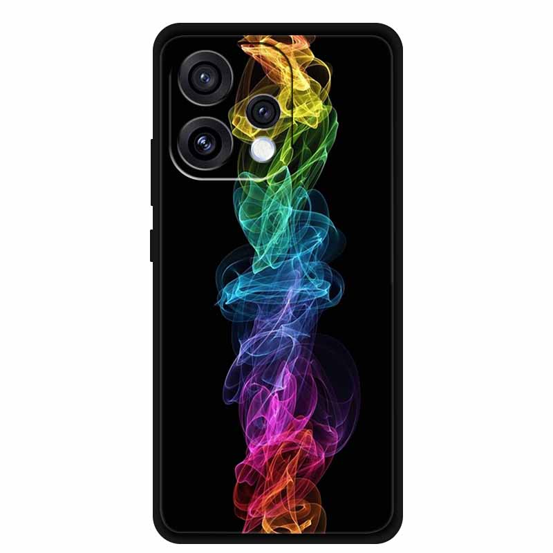 For Oppo Reno15 5G Case 6.59" Cute Cat Balck Edge Soft Silicone Wolf Phone Back Cover For Oppo Reno 15c 5G Protective Lion Funda