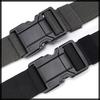 [White Fang] Nylon Buckle Belt, Casual, Lightweight, Outdoor, Tactical, Work Pants, Men's BTA397 (Black)