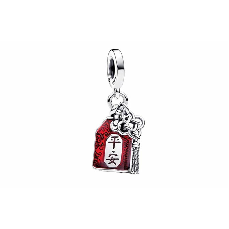 Pandora Peaceful knot design sterling silver enamel pendant women s red 793054C01 серебряный