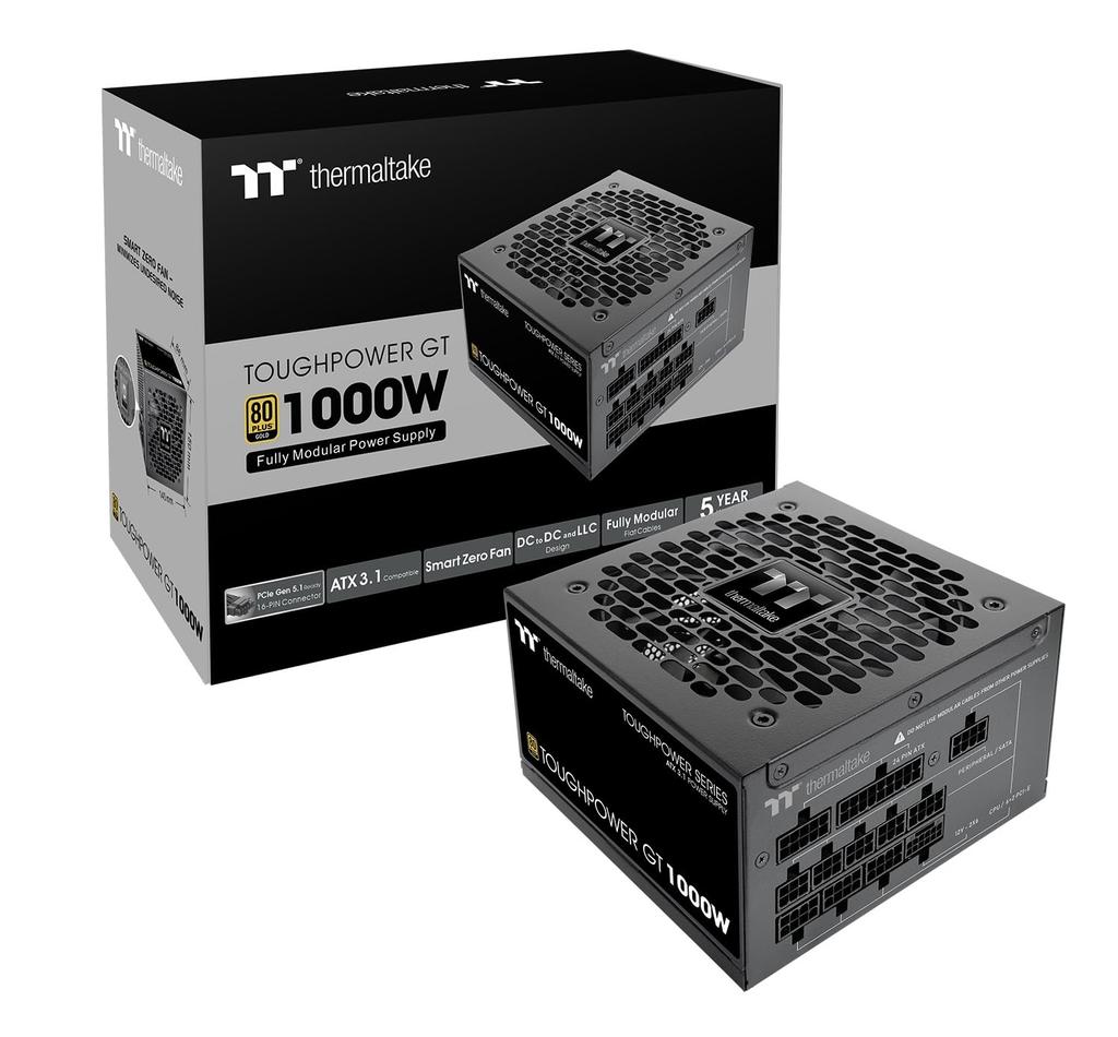 Thermaltake TOUGHPOWER ATX Express Compatible 80PLUS GOLD PC Power Supply Unit PS1614 GT/1000W 3.1/PCI 5.1 PS-TPT-1000FNFAGJ-3