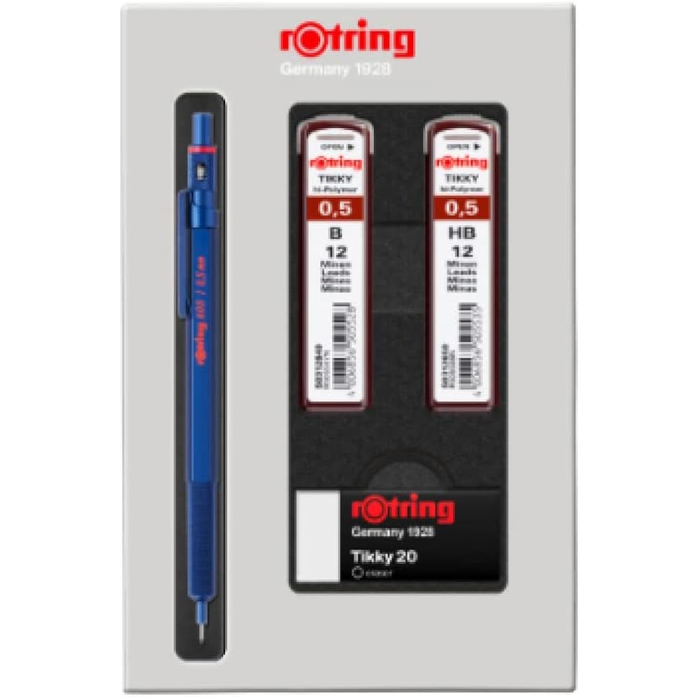 Rotring (Rotring) rotring 600 0.5mm mechanical pencil gift set refill 2139757 iron blue