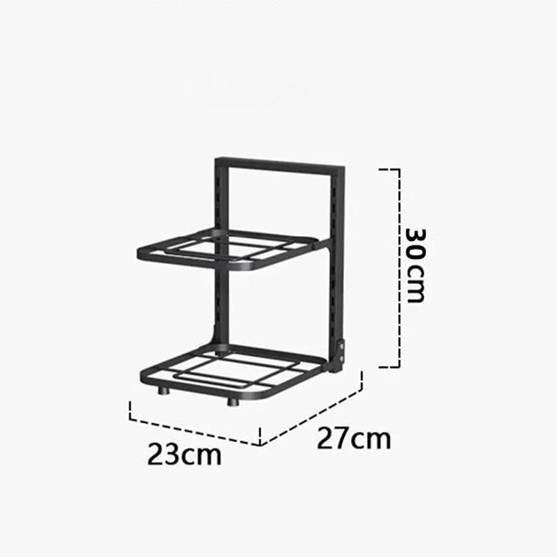 Layered Pot Rack Kitchen Organizer Cabinet High-capacity Storage Bowl Shelf Adjustable Free Layering Snap-On Pot Rack Organizer
