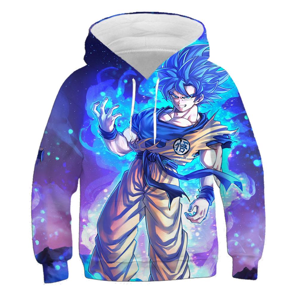 

2025 MINISO Kids Dragon Ball Hoodie Sweatshirt Son Goku Boys Girls 3D Printed Sports Sweeper Cosplay Costume Children Pullovers Tops L