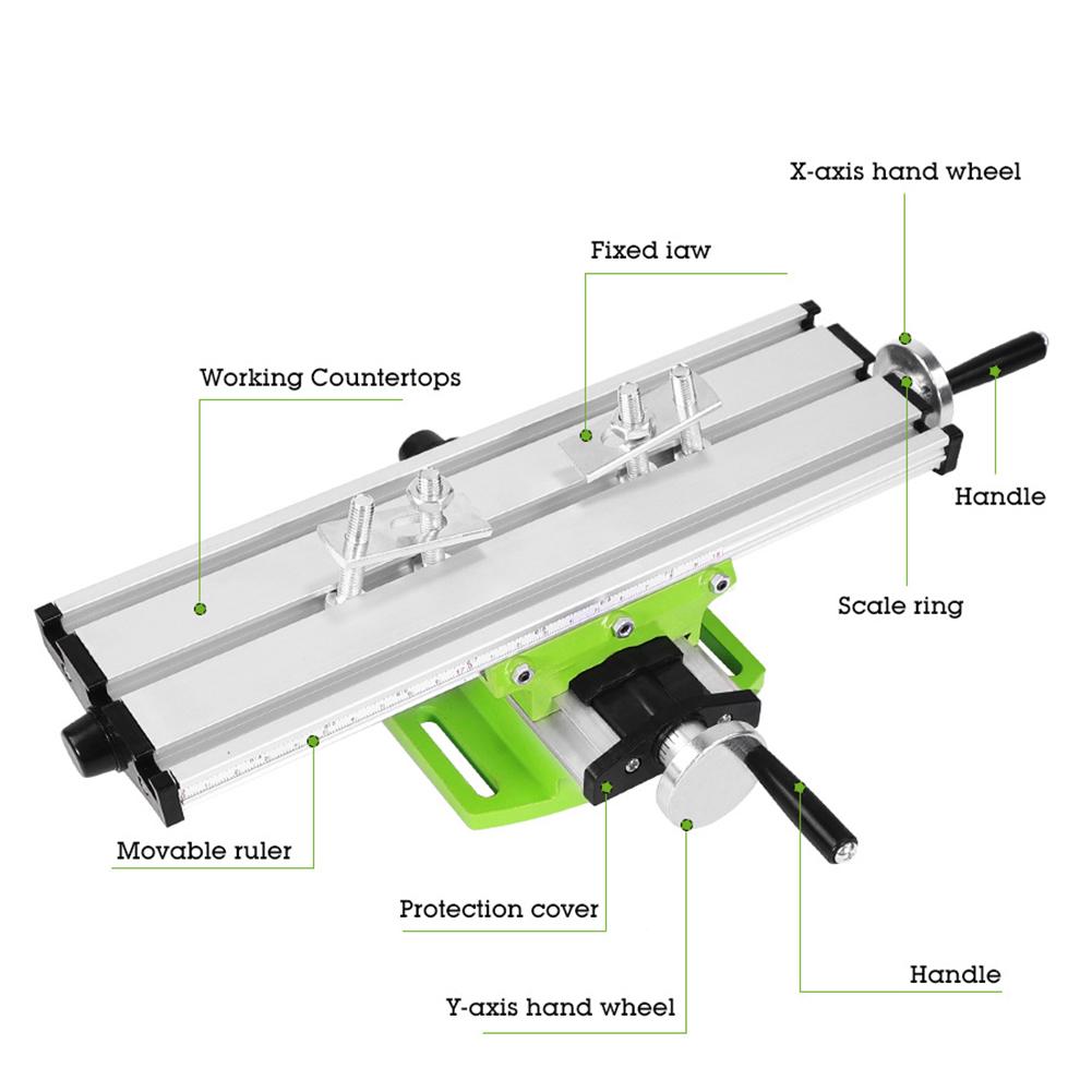 Multifunctional Worktable Micro Bench Drilling Milling Drill Table Cross Slide Table Tool