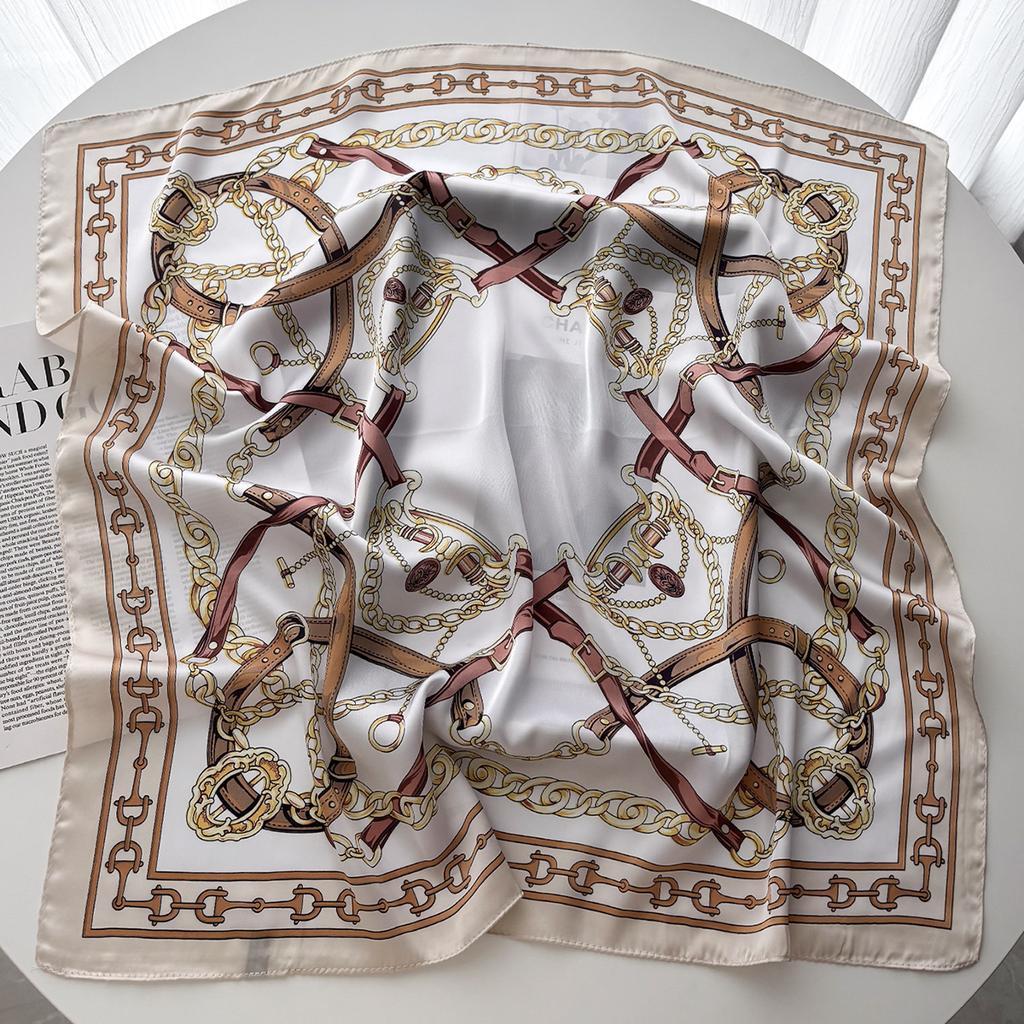 Eșarfă pătrată de mătase de lux pentru femei, cu imprimeu, batistă, bandă de păr moale din satin, panglici pentru geantă de mână, fular, hijab pentru cap, eșarfă de gât, bandă de cap
