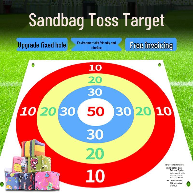 Sandbag Toss Target Board for Team Building and Outdoor Games | Children's Throwing Sandbag Toys