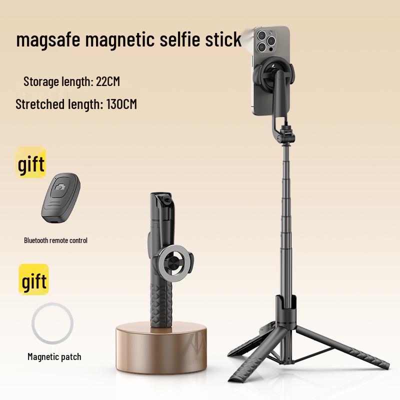 Mini Bluetooth Selfie Stick Tripod: Magnetic, Rotatable, Multifunctional for Vlogging and Live Streaming