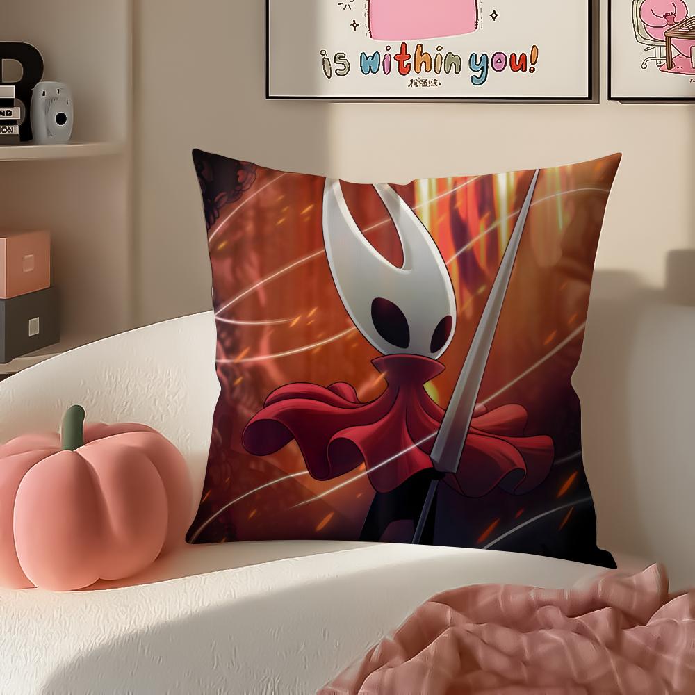 Game Atmospheric The HHollow KKnight Cushion Cover Pillowcase Short Plush Invisible Zipper Room Sofa Cushion Cover