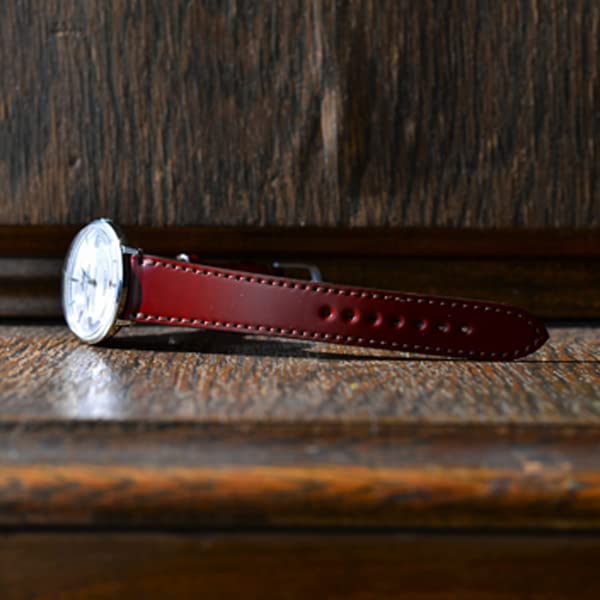 Cordovan Watch Strap Watch Band Leather Replacement In Japan Genuine [ROCOTTE] (Chocolate / 20-16mm / Horseskin) (Made / Leather)