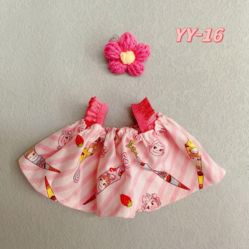 20CM Cotton Doll Rompers Cartoon Plush Doll Replacement Outfit Playing House Accessories Mini Clothes