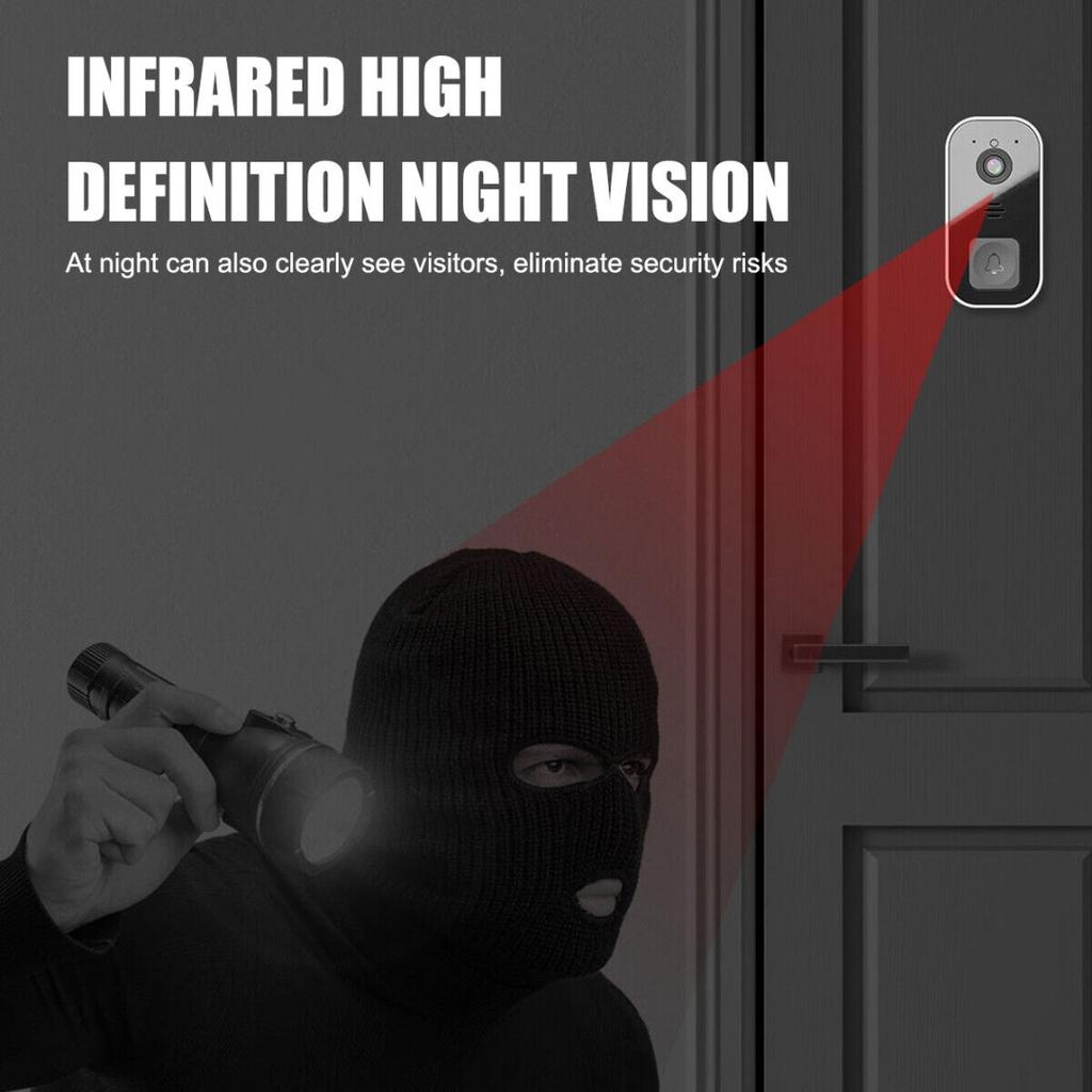 PDTO Smart Wireless Video Doorbell Intelligent Visual Doorbell Intercom Night Vision