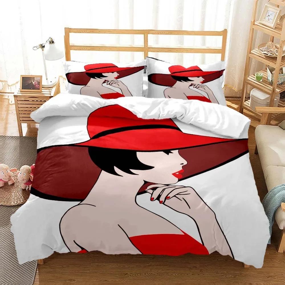 Elegant and Minimalist Women Bedding Set Soft and Comfortable Comforter Bedding Sets Complete Size Customizable