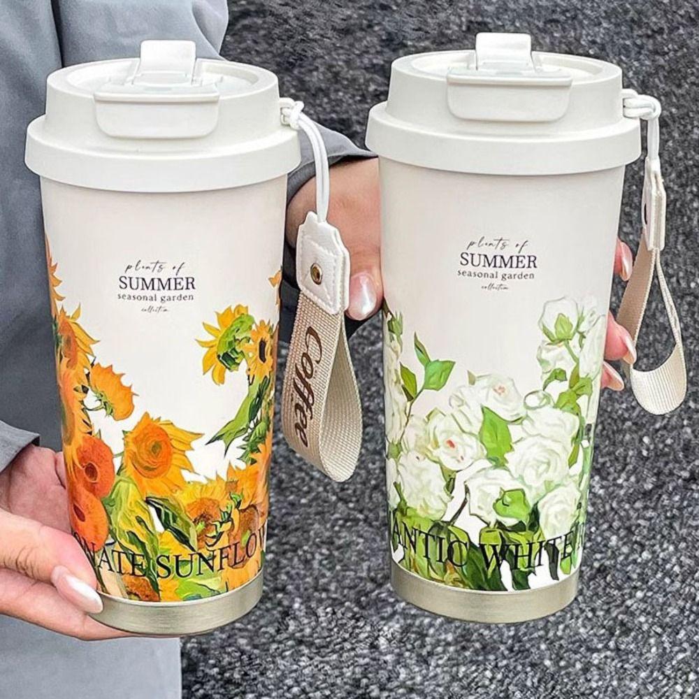 Stainless Steel Travel Thermal Cup 500ML Coffee Thermos Mug Coffee Vacuum Flask  Children Girls Boy