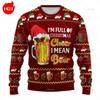 Gingerbread Man 3D Printing Sweatshirts Vintage Happy Christmas Graphic Round Neck Hoodie Fashion Ugly Christmas Sweatshirt Tops