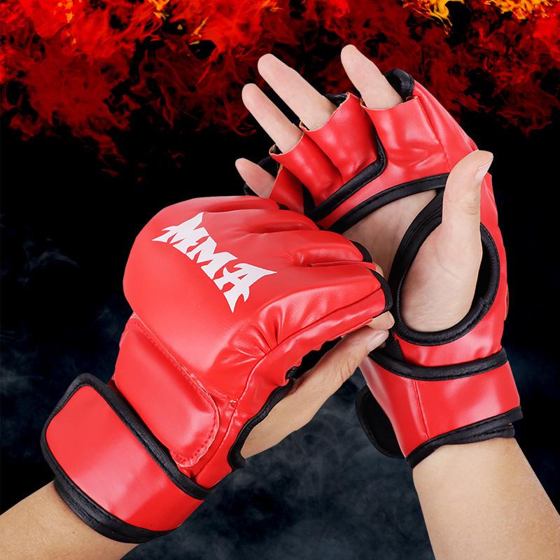 Adult Boxing Gloves for MMA and Sanda Training, Punching Bag, Free Fighting Practice