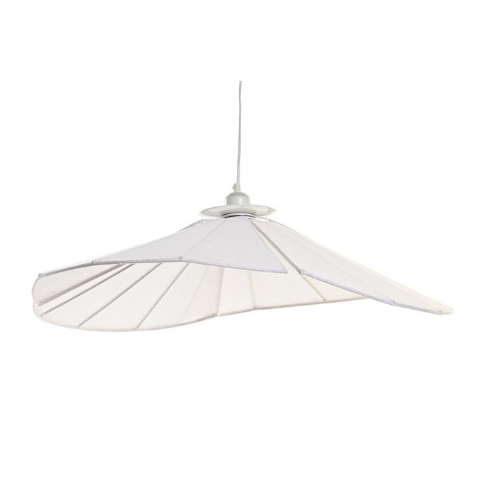 Plafonnier - ITEM - Éventail - Lin blanc - d68x21cm - 3 ampoules nécessaires