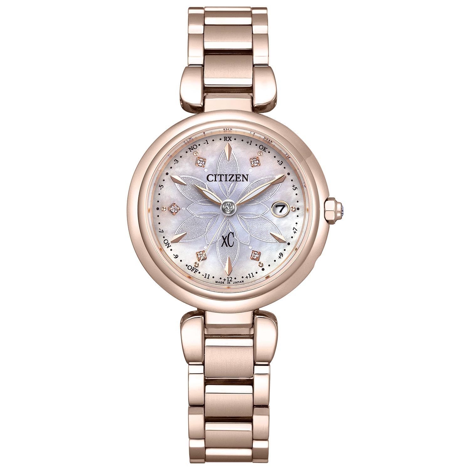 

Фотоелектричний радіогодинник Cross Sea Waterproof Limited Model Sakura Pink Pink [Citizen] Eco-Drive ES9467-71Y для жінок