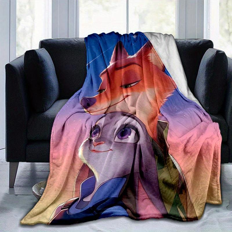 1 Stück, Zootopia Filmcharaktere Heimdekor Decke Perfekt für Sofa, Couch, Bett, Reise, Camping, Auto, Strand, Büro Nickerchen Weiche Überwurfdecke Geschenk
