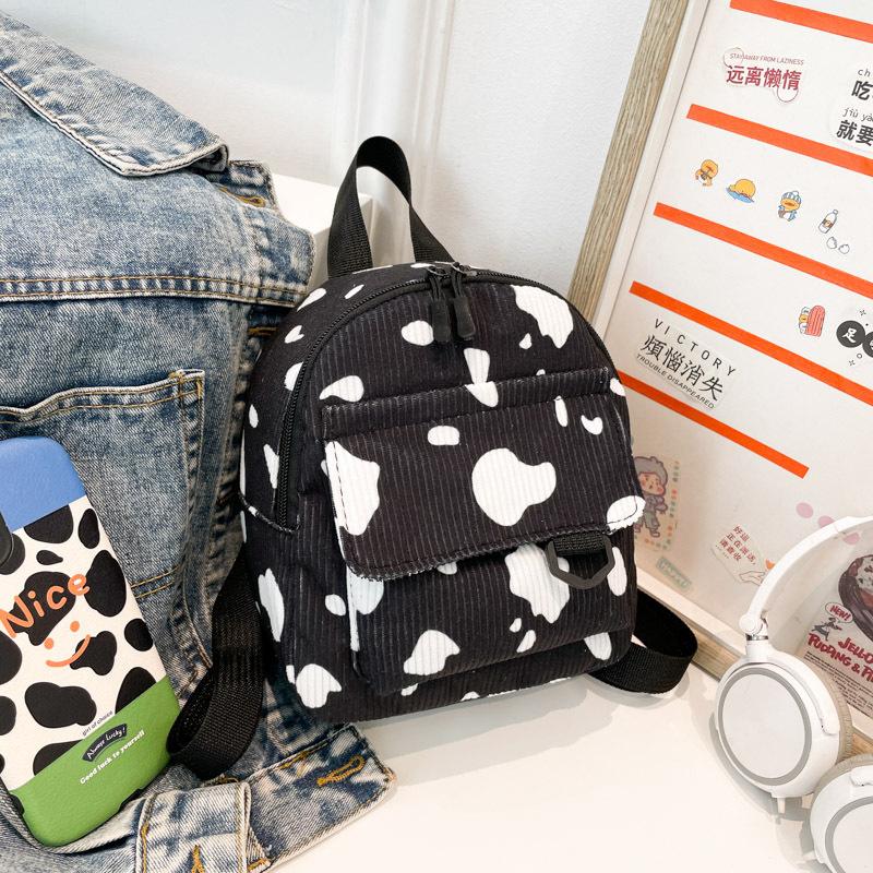 

сумка женская сумка, новый рюкзак, рюкзак с коровьим принтом, женский рюкзак для активного отдыха и путешествий. чёрный