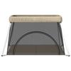 Parc pour bébé avec matelas Taupe Tissu de lin