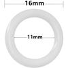 Cutelec 50pcs White Plastic Rings for Roman Shades 5/8"(16mm),Café Curtain Rings