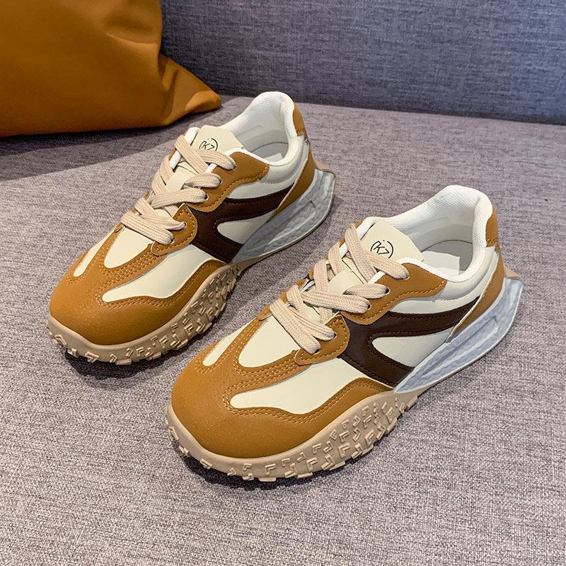 Versatile Forrest Gump shoes women's small waist thick soles 2025 autumn new women's shoes popular sports dad casual moral training shoes