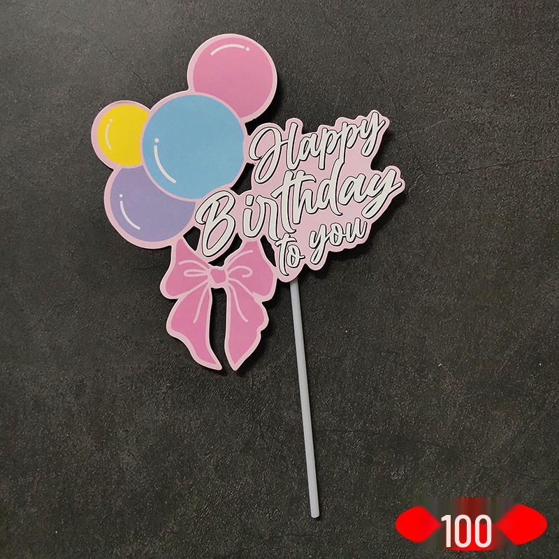 Large Rainbow Birthday Cake Toppers: Seven-Color Balloons, Love Hearts, Clouds, Stars Ornaments