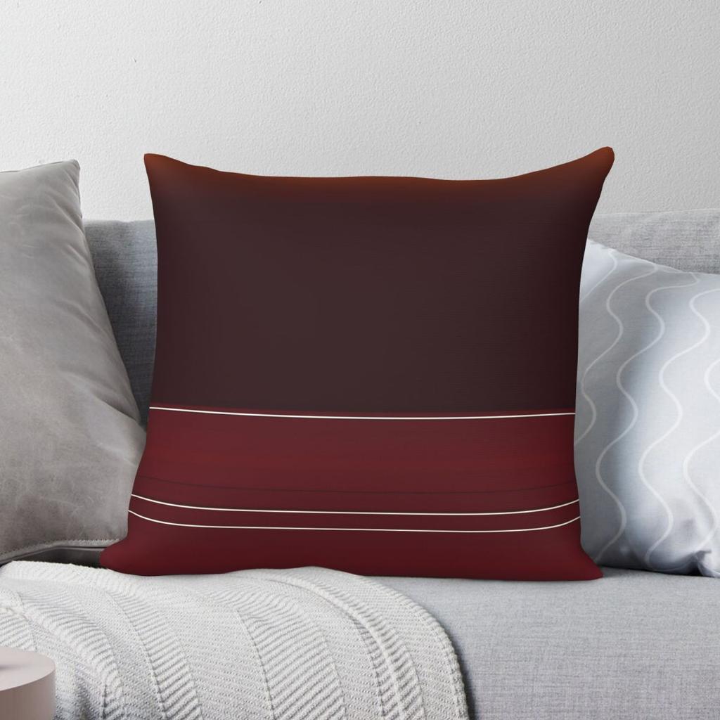 Rich Burgundy Ombre Gold Stripes Square Pillowcase Polyester Linen Velvet Creative Decor Throw Pillow Case Home Cushion Cover
