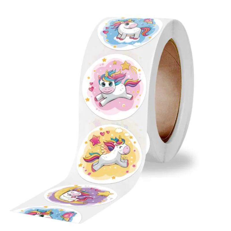 500PCS Reward Stickers Inspirational Sticker Rolls for School Rewards Student Kids Teacher Cute Animal Car Sticker Label
