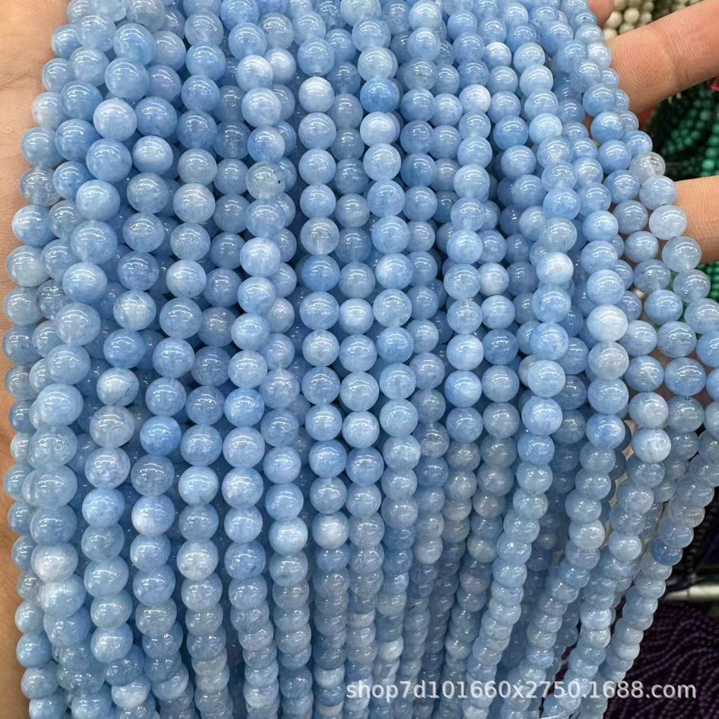 Optimierte aquamarinblaue Rundperlen: Beliebt für DIY-Schmuck und Accessoires
