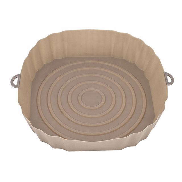 

Многоразовый горшок для аэрофритюрницы, силиконовый, легко моющийся, противень для выпечки в духовке, круглая подложка для пиццы, коврик для сковороды-гриля, аксессуары для аэрофритюрницы