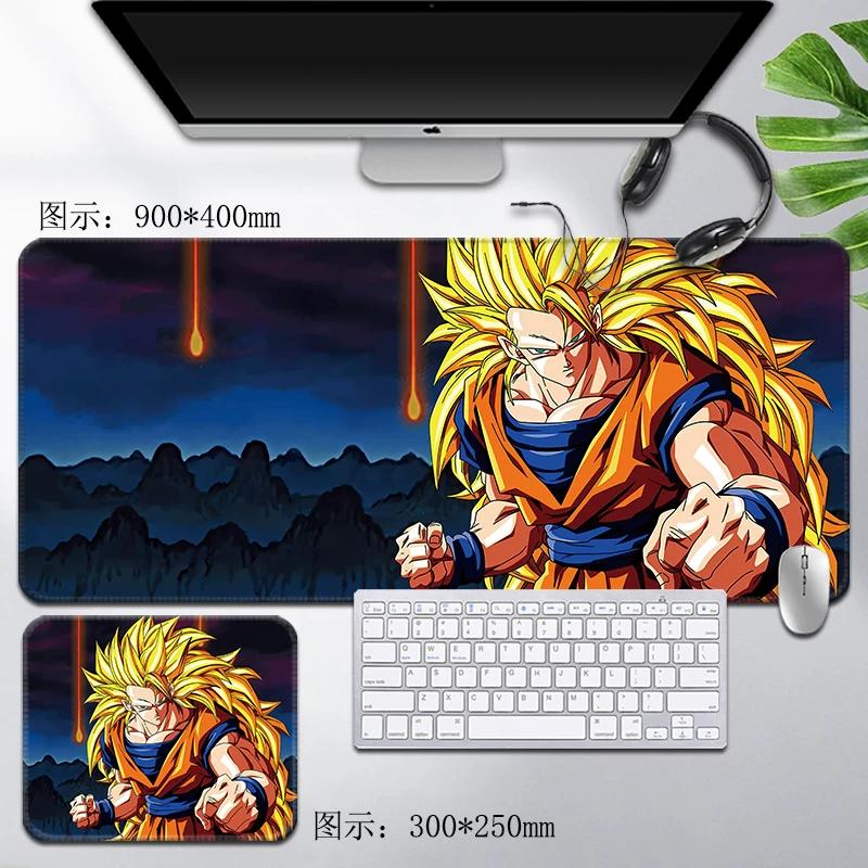 Leder Dragon Ball Mauspads Wasserdicht Son Goku Druckmuster Herren Computer Peripherie Zubehör Große Größe Gaming Tastatur Büro Schreibtischmatte