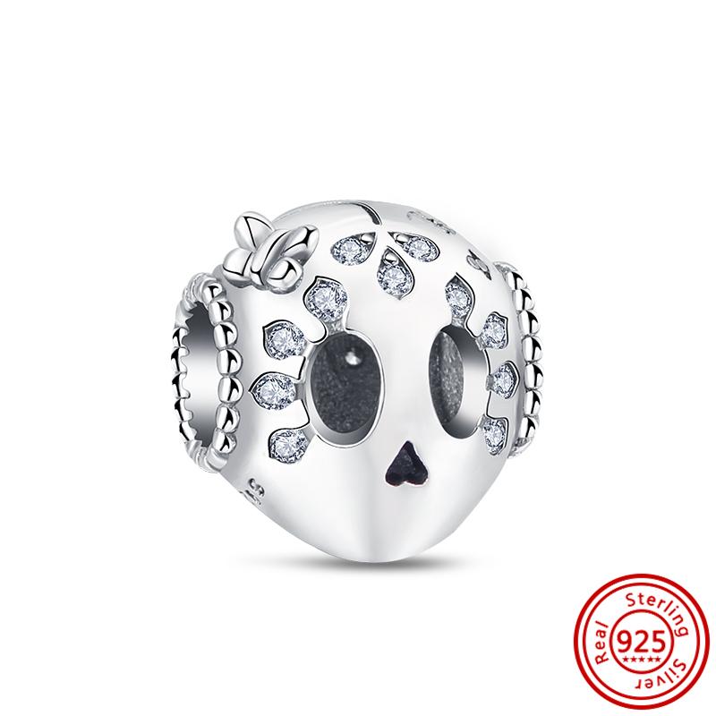 Sterling Pet Cat and Dog Pendant Unicorn Flower Family Beads Fit Original  Charms Bracelet Women DIY Jewelry