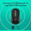 Logitech M650 Enterprise Grade Wireless Bluetooth Office Mouse with Dual-mode and Logi Bolt Receiver for Both Men and Women
