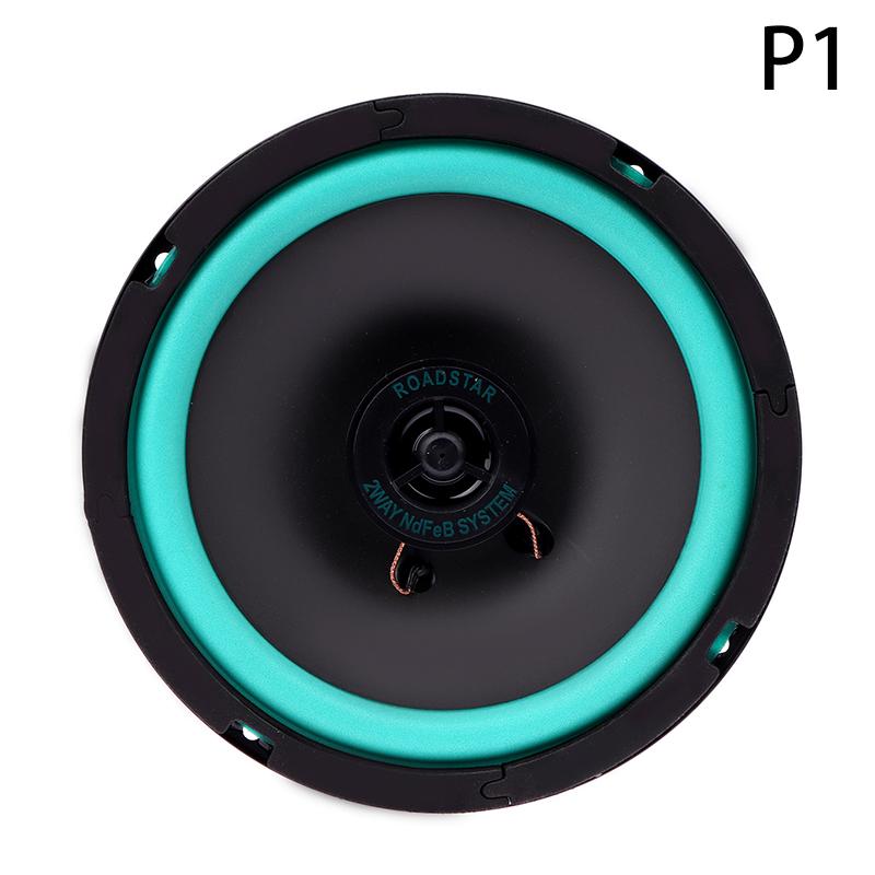 

4/5/6 дюймов 100 Вт 2-полосный автомобильный HIFI коаксиальный динамик дверной аудио музыкальный стерео твитер среднечастотный динамик полного диапазона частот зеленый Ama