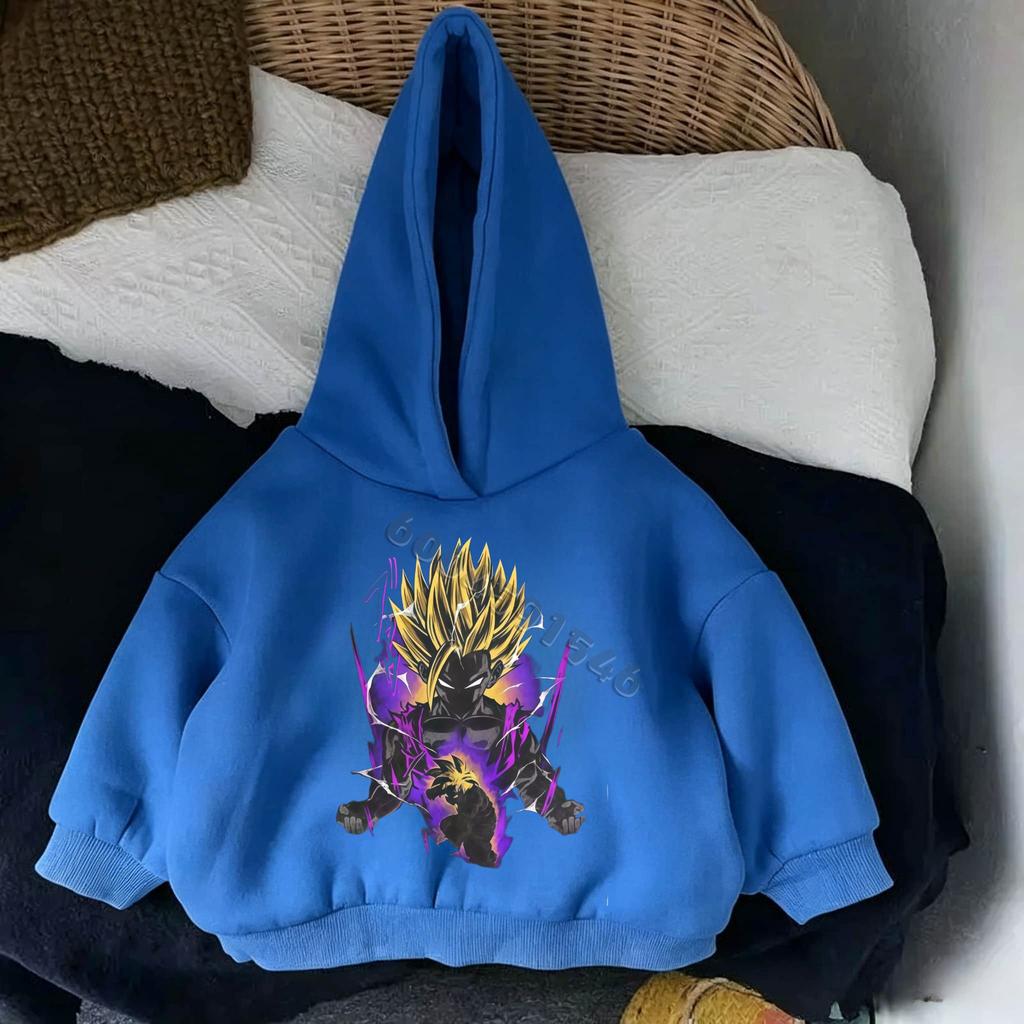 Best-selling children's fashionable hooded sweatshirt - Boy and Girl Goku Pattern Series - Breathable and Cute Outfit