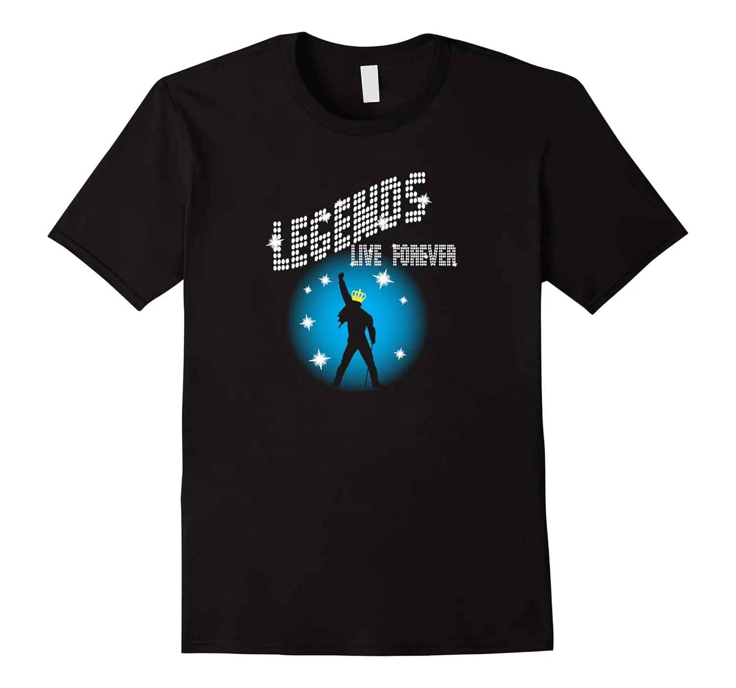 Legends Live Forever Rock Star Music Gift TShirt 100 Cotton ONeck Summer Short Sleeve Casual Unisexs Tshirt Size S3XL S