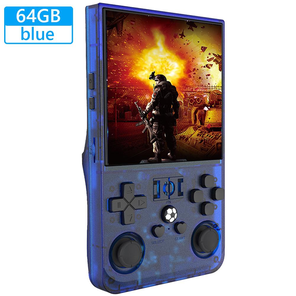 

R36MAX Retro Gaming Console Built-in 15000+ Games Portable Pocket Video Player 64G 128G Mini Retro Game Player Travel Essentials 64GB синий