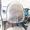 Car Steering Wheel Sunscreen Aluminum Foil Car Steering Wheel Cover Foldable Sunshade Pearl Wool Sun Protection Visor Auto Parts