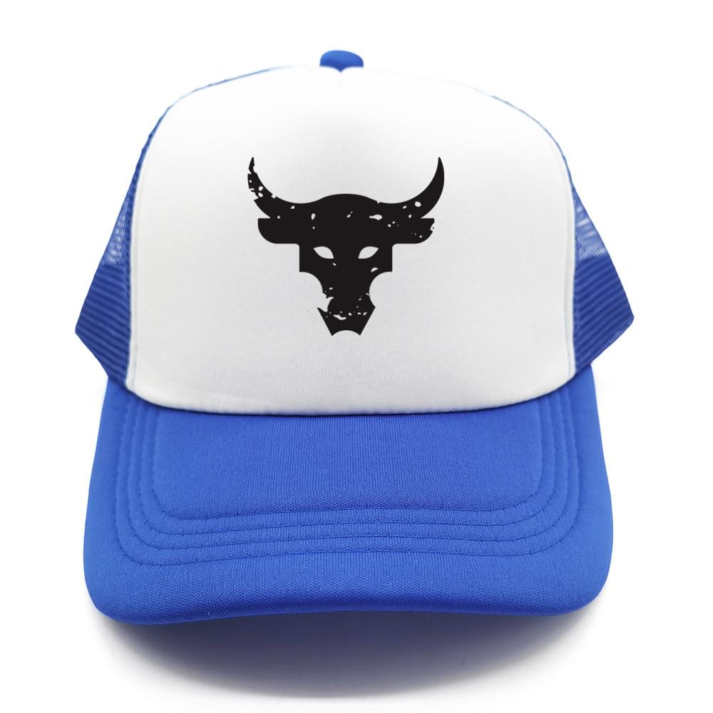 Dwayne Johnson Brahma Bull Tattoo Trucker Cap Unisex Baseball Caps Cool Summer Mesh Net Dwayne Johnson Hat Snapback Hats MZ
